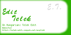 edit telek business card